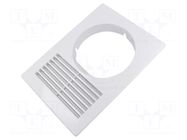 Ventilation grille; ABS; white; 250x180x30mm; Ø125mm; 20pcs. DOSPEL S.A.