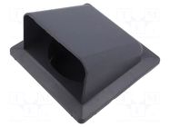 Ventilation grille; ABS; graphite; 140x140x116mm; Ø100mm; 10pcs. DOSPEL S.A.