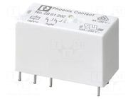 Relay: miniature; SPDT; Ucoil: 110VDC; Icontacts max: 16A; 2A/24VDC PHOENIX CONTACT