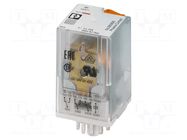 Relay: industrial; 3PDT; Ucoil: 24VAC; 10A/440VAC; 10A/250VDC; 75Ω PHOENIX CONTACT