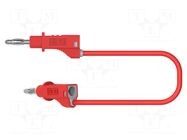 Test lead; 60VDC; 30VAC; 12A; banana plug 4mm,both sides; red ELECTRO-PJP