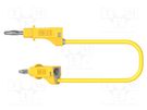 Test lead; 60VDC; 30VAC; 36A; banana plug 4mm,both sides; Len: 1m ELECTRO-PJP