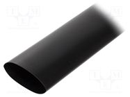 Heat shrink sleeve; glued; 103mm; L: 1m; black; Temp: -25÷125°C RADPOL