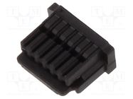 Plug; wire-board; female; KW30; 1mm; PIN: 6; crimped; for cable; 1A HIROSE
