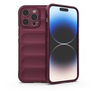 Magic Shield Case case for iPhone 14 Pro Max elastic armored case in burgundy, Hurtel
