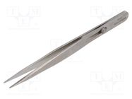 Tweezers; 140mm; Blade tip shape: sharp; universal 