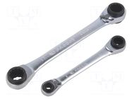 Wrench-set; box,with ratchet; double-sided,with switch; 2pcs. FACOM