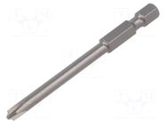 Screwdriver bit; PlusMinus PH-type; PH1/SL; Overall len: 70mm FELO