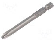 Screwdriver bit; PlusMinus PH-type; PH2/SL; Overall len: 70mm FELO