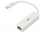 USB to Ethernet adapter; USB 3.1; PnP; white; 5Gbps; 0.1m GOOBAY