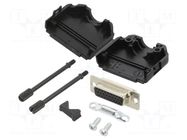 Connector: D-Sub HD; PIN: 15; plug; female; for cable; straight MH CONNECTORS