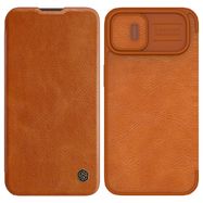 Nillkin Qin Leather Pro Case iPhone 14 Plus Camera Cover Holster Cover Flip Case Brown, Nillkin