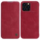 Nillkin Qin Leather Pro Case iPhone 14 Pro Max Camera Cover Holster Cover Flip Case Red, Nillkin