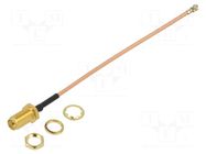 Cable; IPEX MHF1,RP-SMA male; 50Ω; 2pcs. DFROBOT