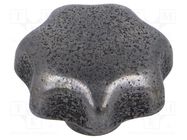 Knob; Ø: 32mm; cast iron; Ømount.hole: 6mm; DIN 6336 ELESA+GANTER