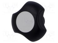 Knob; Ø: 40mm; Int.thread: M6; 13.5mm; H: 25mm; technopolymer PA ELESA+GANTER