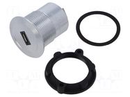 Adapter; for panel mounting,rear side nut; USB 2.0; Thread: M22 ONPOW