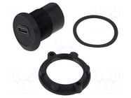 Adapter; USB C socket,both sides; USB 3.1; Thread: M22; 1÷10mm ONPOW