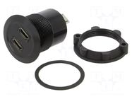 Adapter; USB B micro socket x2,USB B micro plug x2; USB 2.0 ONPOW