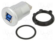 Adapter; USB A socket,USB B socket; USB 3.0; Thread: M22; 1÷10mm ONPOW