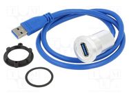 Adapter cable; USB A socket,USB A plug; USB 3.0; Len: 0.6m ONPOW