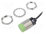 Sensor: inductive; OUT: NPN / NO; 0÷15mm; 10÷30VDC; M30; 2m; IP67 AUTONICS