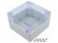 Enclosure: multipurpose; X: 120mm; Y: 120mm; Z: 75mm; ZP; light grey KRADEX