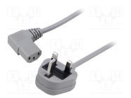Cable; 3x0.75mm2; BS 1363 (G) plug,IEC C13 female 90°; PVC; 1.5m LIAN DUNG