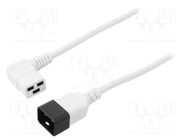 Cable; 3x1.5mm2; IEC C19 female angled,IEC C20 male; PVC; 3m LIAN DUNG