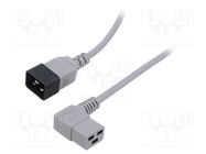 Cable; 3x1.5mm2; IEC C19 female angled,IEC C20 male; PVC; 5m LIAN DUNG