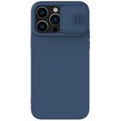 Nillkin CamShield Silky Silicone Case iPhone 14 Pro Max Silicone Cover with Camera Protector Blue, Nillkin