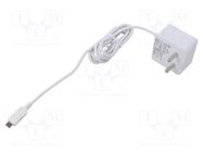 Accessories: power supply; Raspberry Pi 3; white; 1.5m; 2.5A RASPBERRY PI