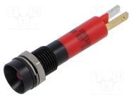 Indicator: LED; recessed; red; 12VDC; Ø8mm; IP67; metal,plastic CML INNOVATIVE TECHNOLOGIES