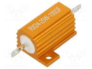 Resistor: wire-wound; with heatsink; 100Ω; 25W; ±1%; 50ppm/°C SR PASSIVES