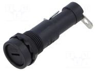 Fuse holder; 6.3x30mm; 15A; 250VAC; on panel; UL94V-0; PBT OPTIFUSE
