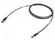 Cable: for sensors/automation; M12,M8; PIN: 3; 2m; plug; 60VAC; 4A LAPP