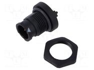 Connector: circular; socket; for panel mounting,front side nut AMPHENOL LTW