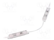 LED; white; 1.2W; 6500K; 110lm; IP68; 165°; No.of diodes: 3; -30÷70°C POS