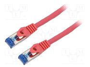 Patch cord; S/FTP; 6a; stranded; CCA; LSZH; red; 20m; 26AWG; Cores: 8 LANBERG