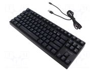 Keyboard; black; USB A,USB C; mechanical keyboard,RGB; 2000mAh SAVIO