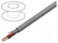 Wire; 3x22AWG; shielded,Al-PET foil; PVC; chrome; 300V; 305m BELDEN