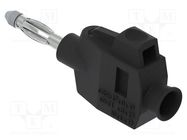Plug; 4mm banana; 36A; 30VAC; 60VDC; black; non-insulated; on cable ELECTRO-PJP