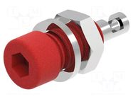 Connector: 2mm banana; socket; 10A; 33VAC; 70VDC; red ELECTRO-PJP