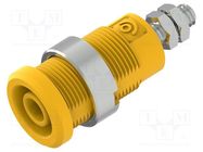 Connector: 4mm banana; socket; 36A; 1kV; yellow; nickel plated ELECTRO-PJP