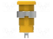 Connector: 4mm banana; socket; 25A; 1kV; yellow; nickel plated ELECTRO-PJP