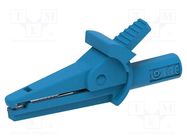 Crocodile clip; 10A; 600VDC; blue; Grip capac: max.6mm ELECTRO-PJP