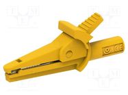 Crocodile clip; 10A; 600VDC; yellow; Grip capac: max.6mm ELECTRO-PJP