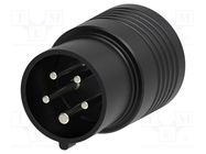 Three-phase adapter; 16A; 0÷60°C; CEE plug x5,socket 4mm x5 ELECTRO-PJP