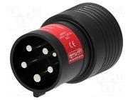 Three-phase adapter; 63A; 0÷60°C; CEE plug x5,socket 4mm x5 ELECTRO-PJP