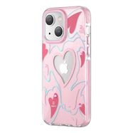 Kingxbar Heart Star Series case for iPhone 14 pink heart case, Kingxbar